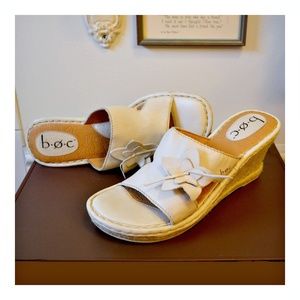 b.o.c Leather Wedge Sandals (boc)